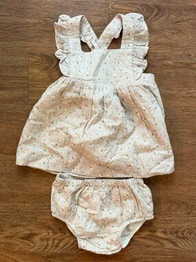 Baby Girls Viverano Ditsy Floral Ruffle Dress + Bloomers, Size: 12-18 months